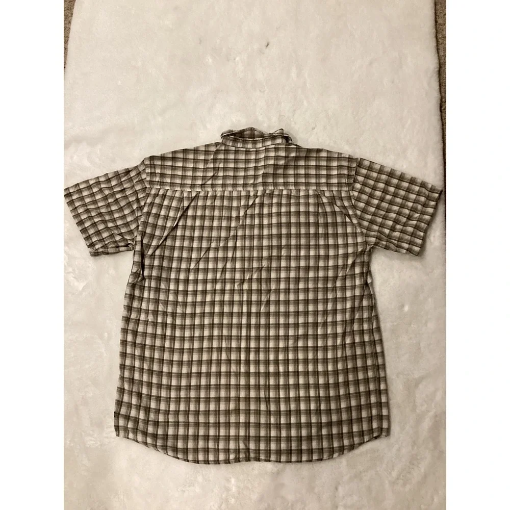 US‎ Expedition Mens Plaid Short Sleeve Button Up Shirt XL Cotton Casual Outdoor